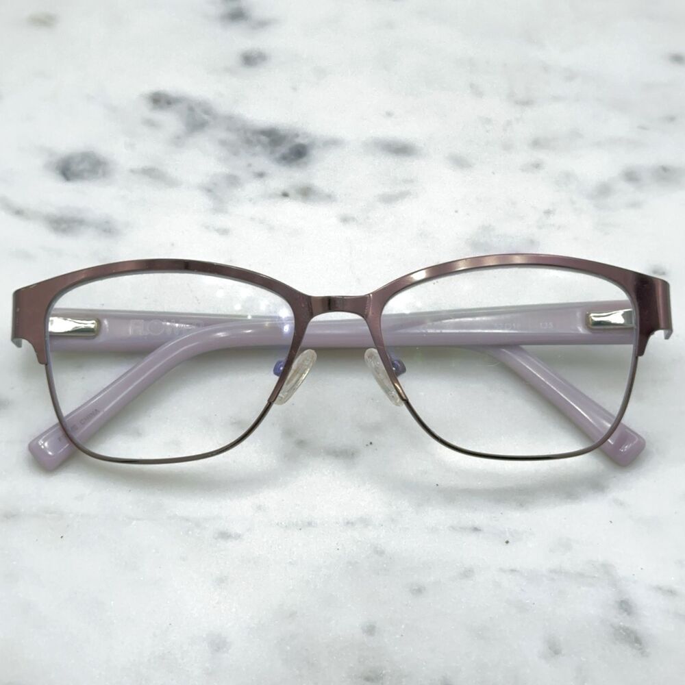 Flower Penny 6013 210 Brown Metal Rim Cat Eye Eyeglasses Frames Only 52-16-135